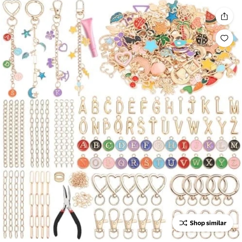 DIY Jewelry Making Kit with Charms and Tools